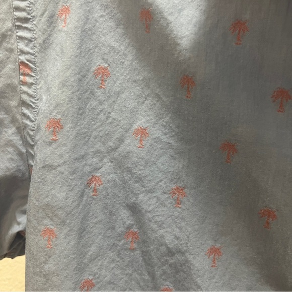 UNTUCKit Hamilton Blue Pink Palm Tree Short Sleeve Button Down Shirt Small - Picture 2 of 8